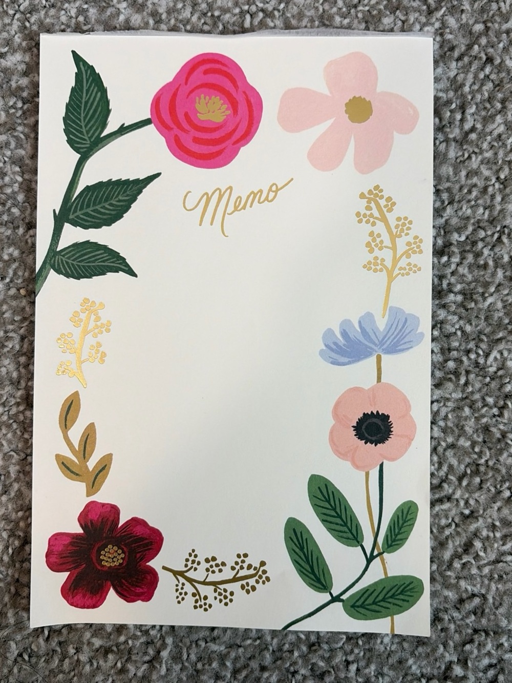Rifle Paper Co. floral memo pad